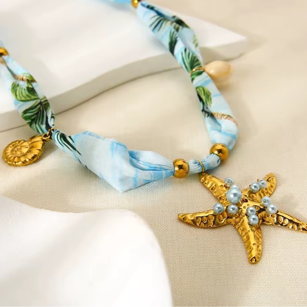 Coastal Grace Pearl Silk Necklace - Picture 5 of 10
